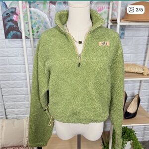 Nike Womens Therma-Fit 1/2 Zip Sweater Jacket Green (S)